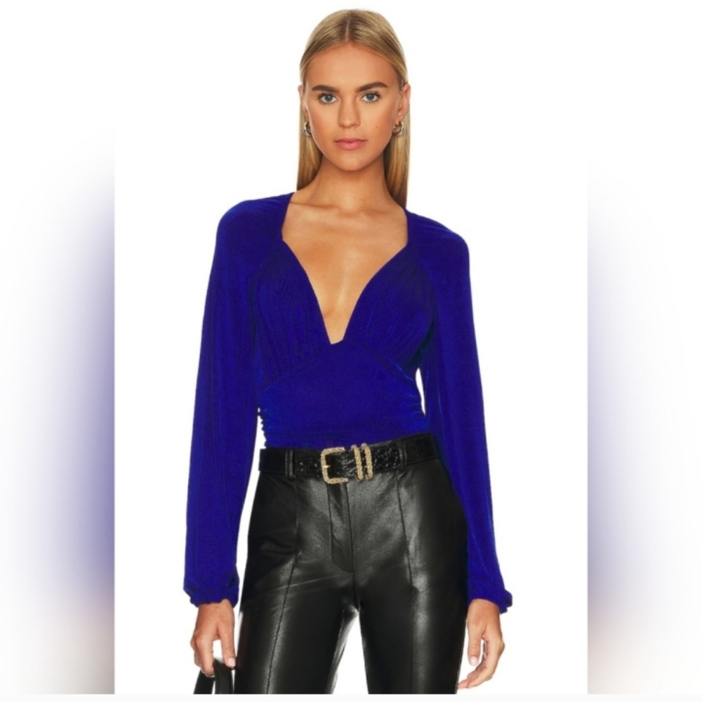 NWT Free People In Your Arms Bodysuit in Electric Indigo
